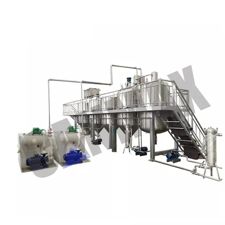 Usine de raffinerie d'arachide à taux d'extraction plus élevé Machine de raffinage d'huile comestible d'olive raffinée