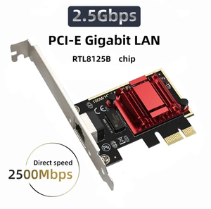 1000Mbps 2500M Gigabit PCI-E Wired <strong>Network</strong> <strong>Adapter</strong> 2.5G <strong>PCIe</strong> to RJ45 Ethernet <strong>Network</strong> Card 2500Mbps Nic Lan Card for Desktop PC