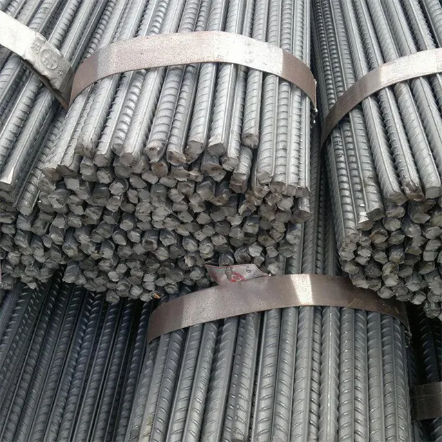 Çin yüksek kaliteli HRB400 HRB500 12mm 16mm 25mm şekilli takviye deforme çelik çubuk donatı beton karbon çelik çubuk donatı
