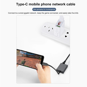 Adattatore di rete cablata LAN Ethernet da USB C a RJ45 da 1000Mbps OTG Ethernet USBC con cavo di ricarica per dispositivo USB C di superficie MacBook - Product Image 5