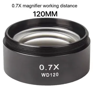 Lente de objetivo auxiliar para microscopio, aumento de 0,5X/0,7X, a prueba de aceite, a prueba de polvo, fuente de luz LED, distancia extendida para óptica - Product Image 3