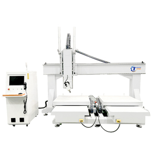 Nuevo Perfil de madera 5 ejes de trabajo HQD 9.0KW husillo de refrigeración por aire 5 ejes eje de rotación DSP mango de control enrutador CNC para madera - Product Image 3