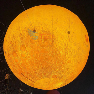 Dev şişme gezegen modeli dünya dünya ay Mars güneş jüpiter venüs Mercury Saturn uranüs neptün büyük top ışıkları ile - Product Image 3
