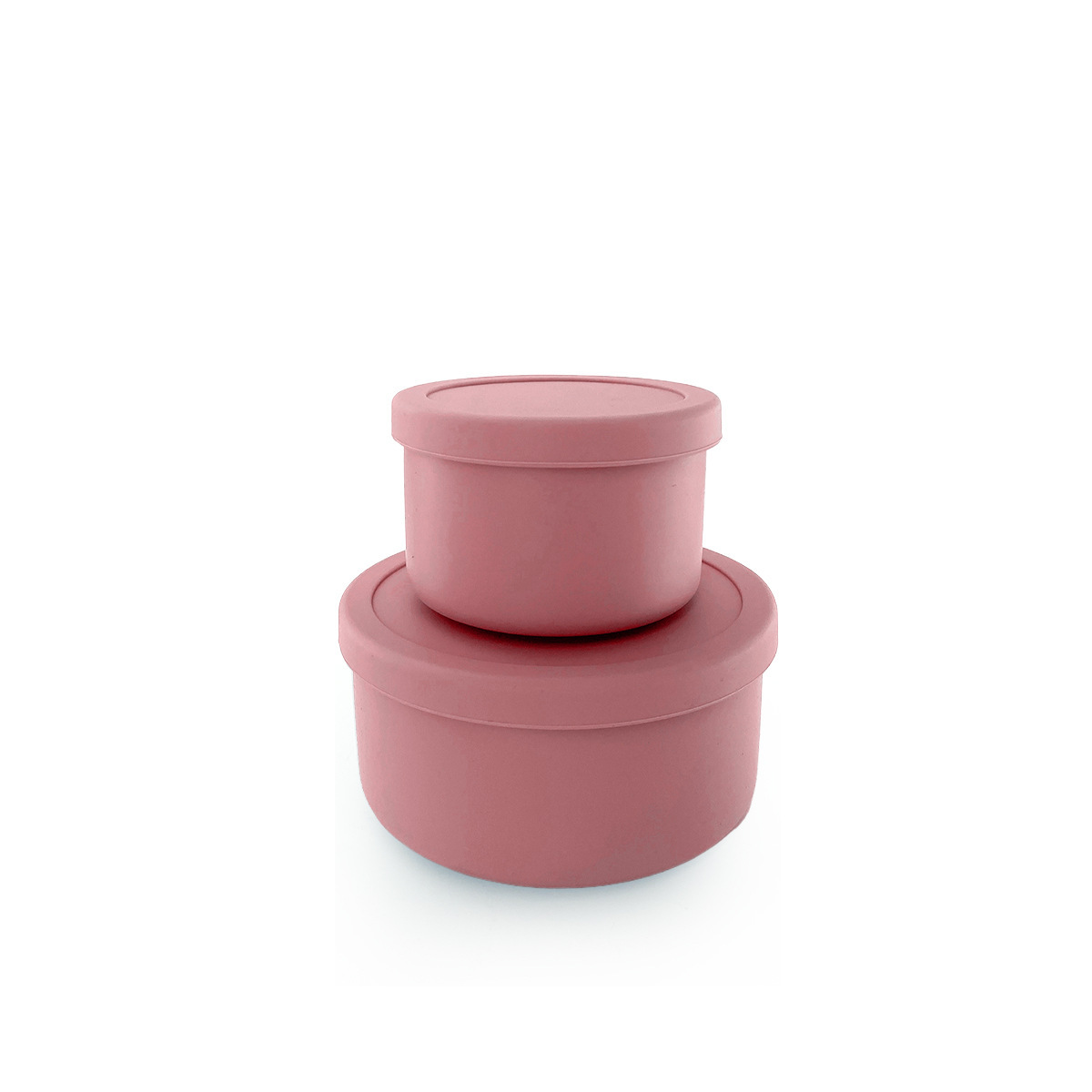 Ensemble de 2 pièces rondes blanches - rose foncé