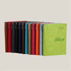 Bloc de notas de cuero de imitación creativo de tapa blanda con logotipo, cuaderno de cuero de imitación creativo ecológico, libro de cuero A4 - Product Image 4