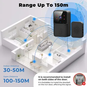 Smart Wifi campanello Video campanello senza fili HD Camera HD telecamera PIR rilevamento movimento IR allarme di sicurezza intelligente porta porta di casa citofono - Product Image 5