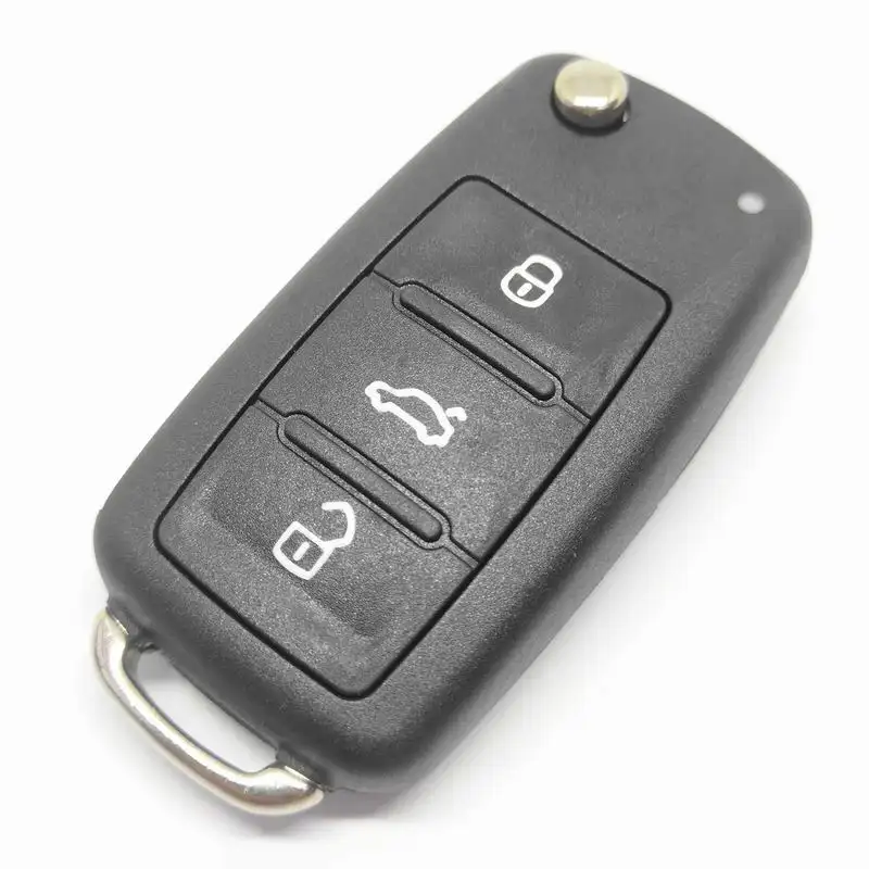 Beetle Caddy Eos için 3 düğmeler araba anahtarı kabuk uzaktan çevirme Golf Jetta Polo Scirocco Tiguan Touran için V-W boş tuşları kapak durumda