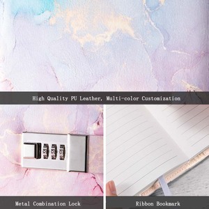 Manufacturer <strong>Notebooks</strong> for Students Marble Pattern Combination <strong>Lock</strong> Leather <strong>Notebooks</strong> A5 Lined Inner Creativity Office <strong>Notebooks</strong> - Product Image 3