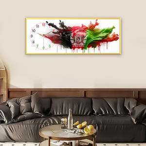 Nghệ thuật Splash Afghanistan cờ Đồng hồ treo tường với khung nhôm, trang trí timepiece đối với Home & văn phòng - Product Image 3