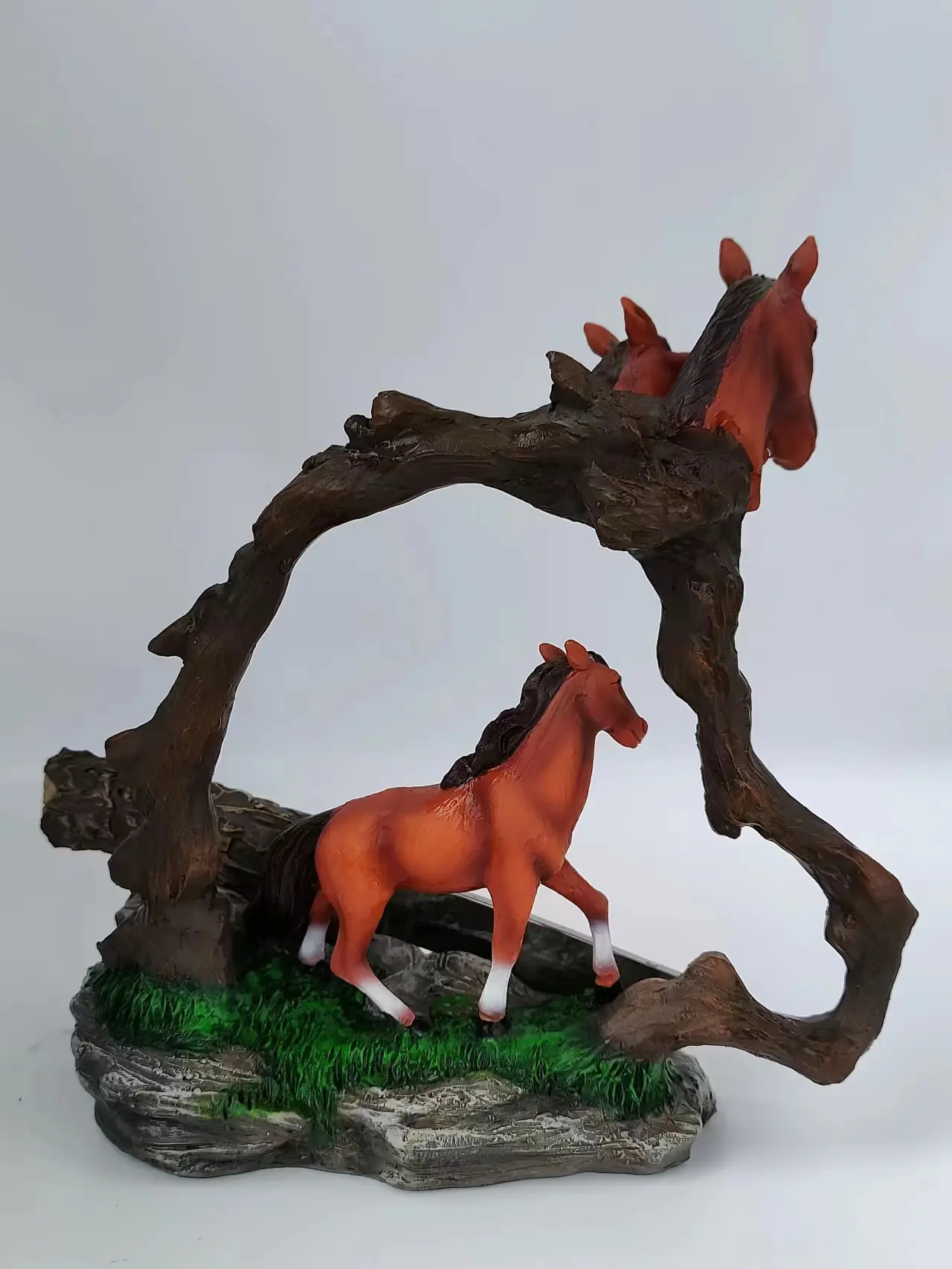 Customized Creative Resin Horse Head Horse Animals Decoration Ornaments with Decorative Knife Holder Organizer