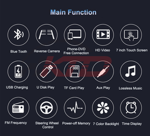 Display LCD Auto Carplay Android 7 pollici Touch Screen Central Multimedia MP5 2 Din doppio lettore Audio Stereo per Auto - Product Image 5