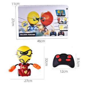 2 jugadores juguete eléctrico interactivo RC boxeo lucha Robot Control remoto batalla globo-hombre Robot con luz y sonido divertido para chico