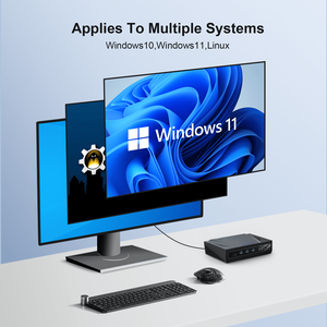 Ad alte prestazioni Dual DDR4 Micro Computer da ufficio Triple Display Windows 11 Linux Mini Computer Desktop PC - Product Image 5