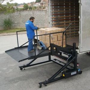 Plataforma de elevación de carga y descarga de 1-2 toneladas, plataforma de descarga móvil para contenedor