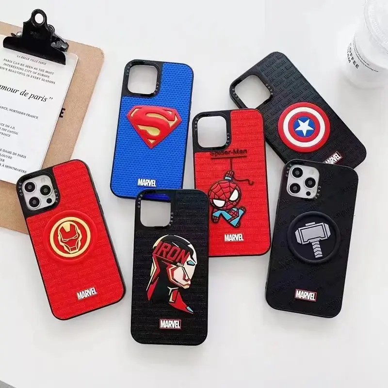 Casing ponsel keras desain kustom mewah, casing ponsel keras tahan guncangan merek silikon animasi 3D untuk iPhone 14 pro max