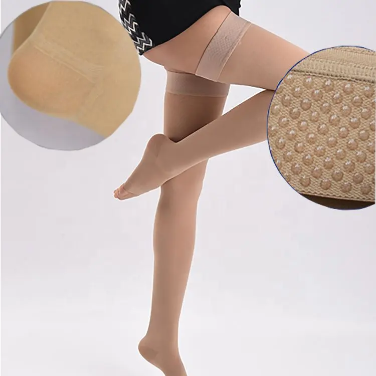 女性用医療用膝高段階圧縮ソックス20-30mmhg