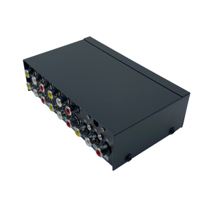 Divisor de audio y vídeo FJGEAR de 4 puertos, 1 entrada y 4 salidas, divisor AV de cuatro puertos (CVBS), ancho de banda plug and play, divisor AV HD de 250MHz