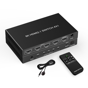 带音频提取器的8k双向弧kvm开关hdmi usb端口4进1出切换器视频4端口8k kvm 4x1 hdmi开关 - Product Image 1