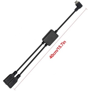 工場製造0.4mマイクロUSBオス-2メスUSBコンバーターデータ充電ケーブルモバイル用3mケーブル長 - Product Image 6