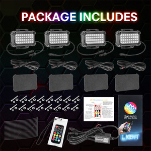 Underglow Phone App and Wireless Remote Control 4/<strong>6</strong>/8/12 Pods RGBW Color <strong>Led</strong> Rock Light <strong>Kit</strong> - Product Image 2