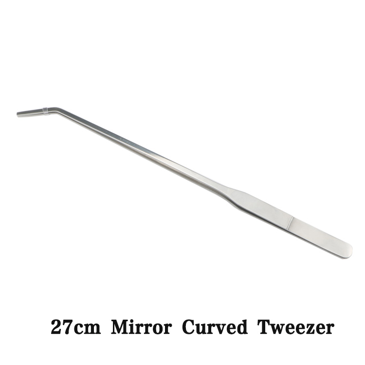 Pince à épiler courbée miroir 27 cm