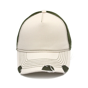 Thời trang đường phố phong cách cong vành bị phá hủy lưới trở lại bọt Trucker mũ - Product Image 2