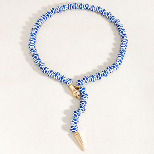 Kalung Kancing Ular Bambu Berhias Manik-Manik Paduan Logam Buatan Tangan Baru, Kalung Liontin Multi Gaya Berlapis Emas, Perhiasan Wanita - Product Image 6