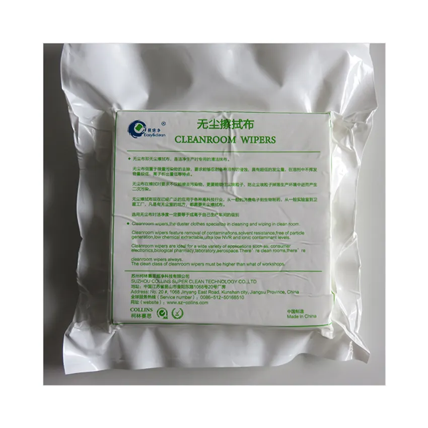 High Quality 110gsm 9*9 Inch Sub-microfiber Fabric Cleanroom Wipers Wipes
