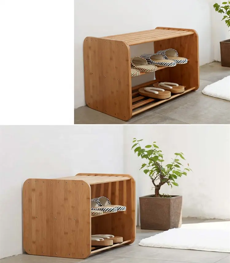 Bamboo Shoe Rack Bamboo Shoe Rack Shoe Storage Cabinet 2 Tiers Shoe Rack With Sitting Bench Design