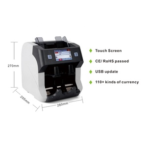 Two Pockets Cis Banknote Cash Money Value Counter Thermal Printer Currency <strong>Counting</strong> <strong>Machine</strong> Cash Bill Counter - Product Image 6