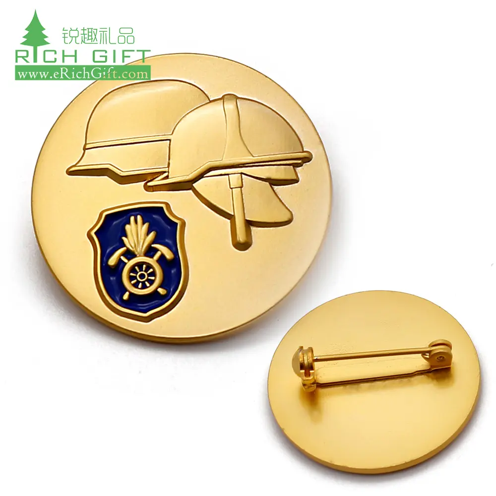 3D enamel pin metal pin badge helmet custom metal badge with safty pin