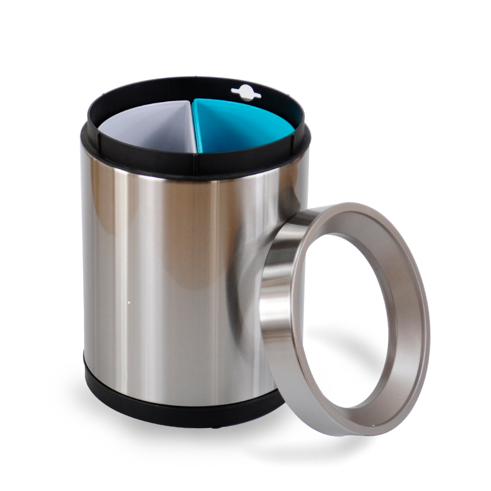Double Trash Can Household Double Recycling Bin Plastic Trash Bin Sorting Garbage Can