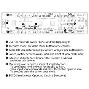 PS2 /PC /Raspberry Pi /Android Switch Control de juego Arcade Zero Delay USB encoder Board Joystick Controller DIY