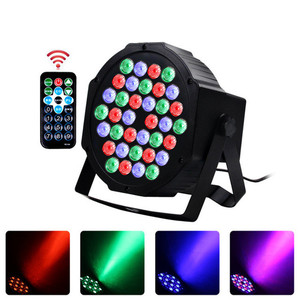 DJ ışıkları 36 LED RGB aydınlatma 9 modları DMX ses aktif sahne spot led Par ışıkları uzaktan kumanda ile - Product Image 3