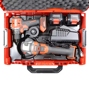 Cordless <strong>Power</strong> Tool Combo <strong>Kit</strong> with Brushless Lithium Battery Tools Hard Case Package - Product Image 1