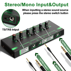 Factory Price H6 Professional <strong>6</strong> Channels Stereo Headphone Amplifier Portable Monitoring Compact USB <strong>Audio</strong> <strong>Interface</strong> - Product Image 4
