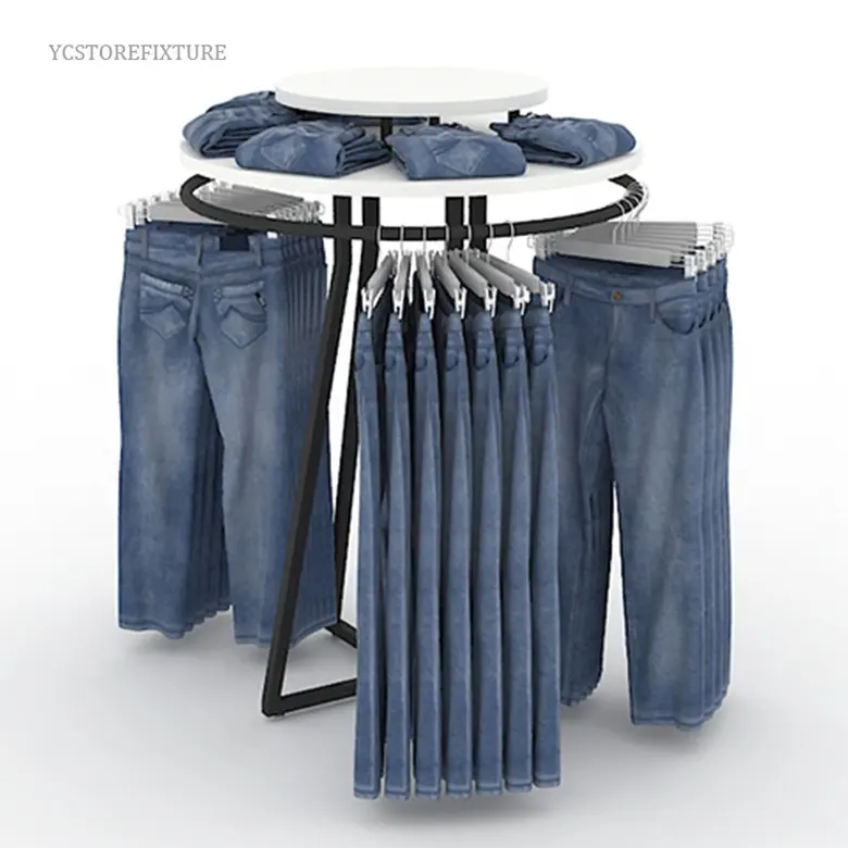 Popolare di Design a 360 Gradi Dei Jeans Pantaloni Abbigliamento Rotonda Display Rack