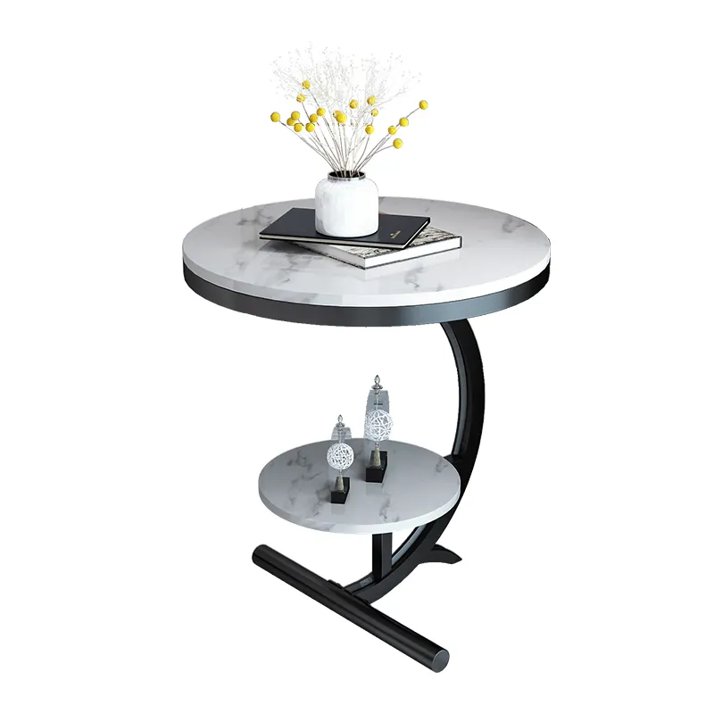 Table latérale de luxe en fer, forme de C, moderne, pour meubles de salon, 2022