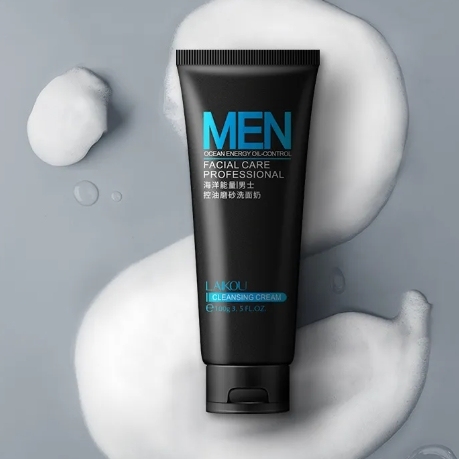 Men's scrub facial cleanser