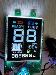 TN 7 Segment Monochrome LCD-Displays mit grüner Hintergrund beleuchtung Wechsel richter USV Niedrigpreis-LCD-Module - Product Image 4