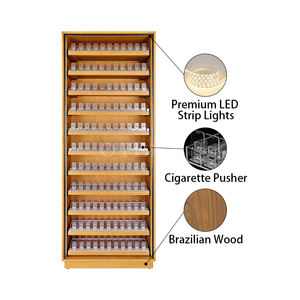 Mehr schicht ige <span class=keywords><strong>Smoke</strong></span> Shop Schrank Tabak laden Holz Zigaretten ständer Zigaretten regale mit Drücker - Product Image 5