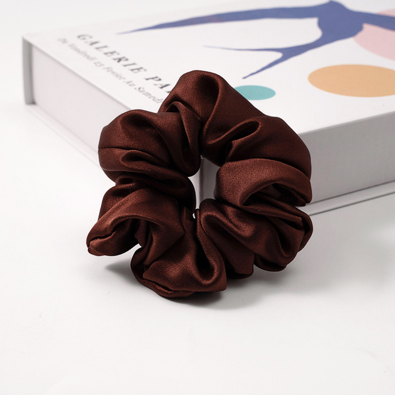 Wine red Silk Scrunchie 4cm