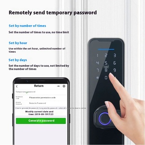 Apartment Fingerprint Lock IC Card <strong>Code</strong> Aluminum Alloy Acrylic Smart Door Lock Customize <strong>Basic</strong> Edition for Hotel Home