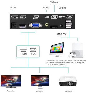 Portatile Recale Box Built-in 33000 giochi 4K HD TV Console per videogiochi Raspberry Pi 3B Console TV con doppio controller - Product Image 3