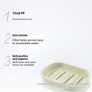 Modern tasarım yumruk ücretsiz drenaj ile çift katmanlı plastik sabun kutusu yaratıcı banyo ve çamaşır tuvalet sabunluk ve kase depolama - Product Image 4