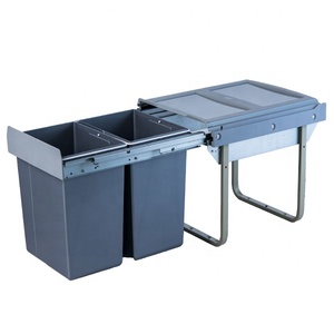 TEKEY-papelera de plástico extraíble, contenedor de basura de gran capacidad para armario de cocina de 450mm - Product Image 4