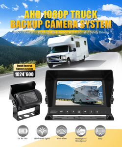 4ch Ahd <strong>Reverse</strong> Truck Night Vision Back Car Bus <strong>Reverse</strong> Camera Back up Parking <strong>System</strong> Kit with <strong>Lcd</strong> Split Ahd Monitor for Truck - Product Image 3