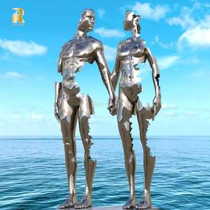 Ngoài trời Trừu Tượng nghệ thuật thép không gỉ khổng lồ vài tác phẩm điêu khắc để bán - Product Image 3