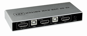 DisplayPort KVM Switch 2 Port Dual DP Monitor 4K60hzとAudio USB DP 1.2 USB Keyboard Mouse KVM HubためPC DELL HP Laptop - Product Image 4