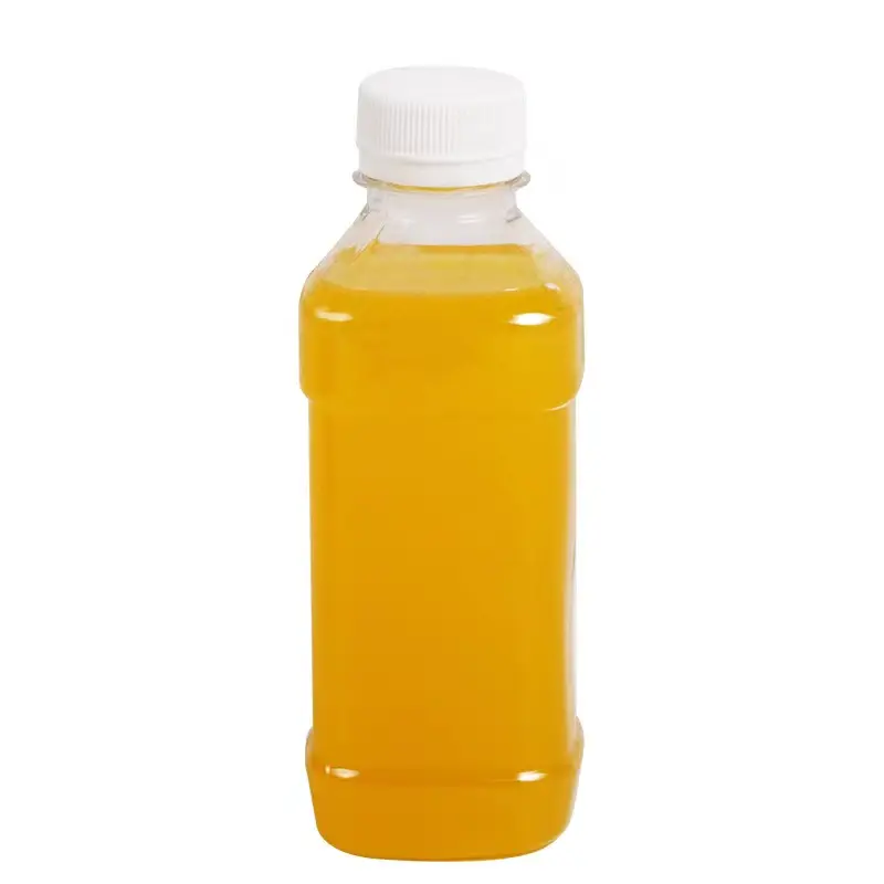Botella de plástico PET desechable para bebidas, bote plano con tapa para zumo, leche, té, 250ml, 480ml